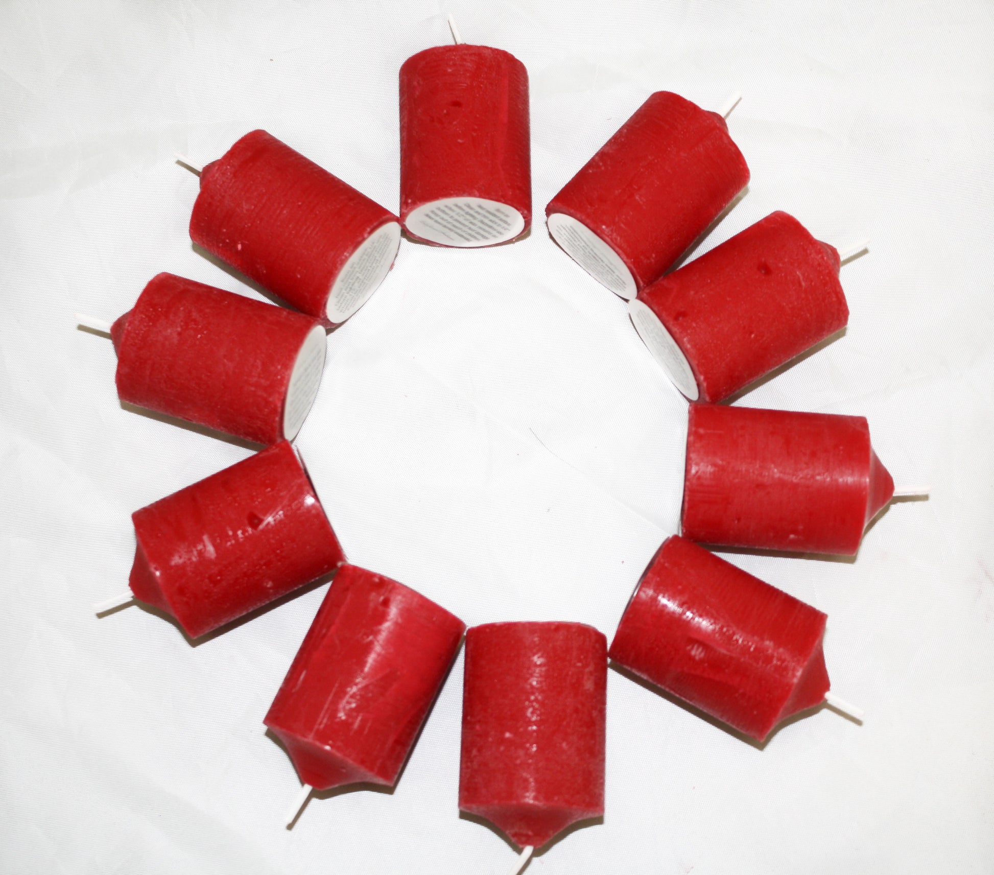 10 Pack of Dickens Christmas votive candles.