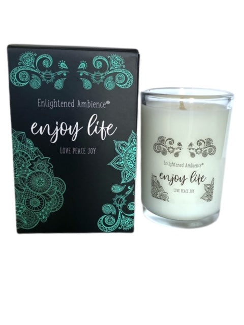 Blood Orange soy candle in 7.5 oz glass vessel. 